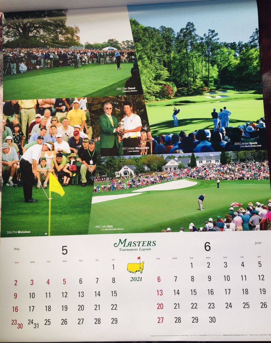 マスターズゴルフカレンダー2021＆ 両面パノラマポスターカレンダー付き_4
