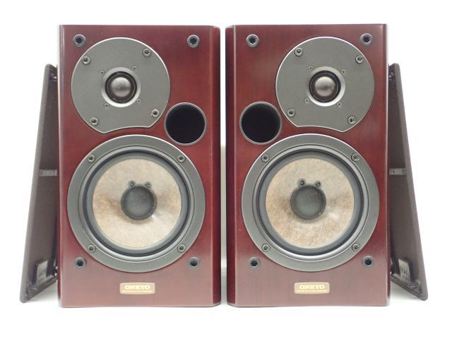 美品 2wayスピーカー オンキョー D 102EXG ワインレッド ブラウン ONKYO オンキョー 2ウェイスピーカー D-102EXG シリアル同番 ペア