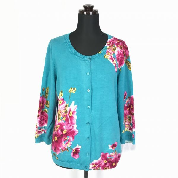 Talbots 花柄 コットン ニットカーディガン レディースm 水色 ピンク 丸襟 タルボット Bf275 Mサイズ 売買されたオークション情報 Yahooの商品情報をアーカイブ公開 オークファン Aucfan Com