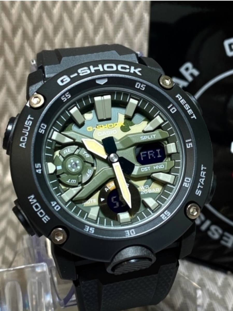 お得，最新作】 CASIO G-SHOCK アナデジ腕時計 カーボンコアガード 迷彩