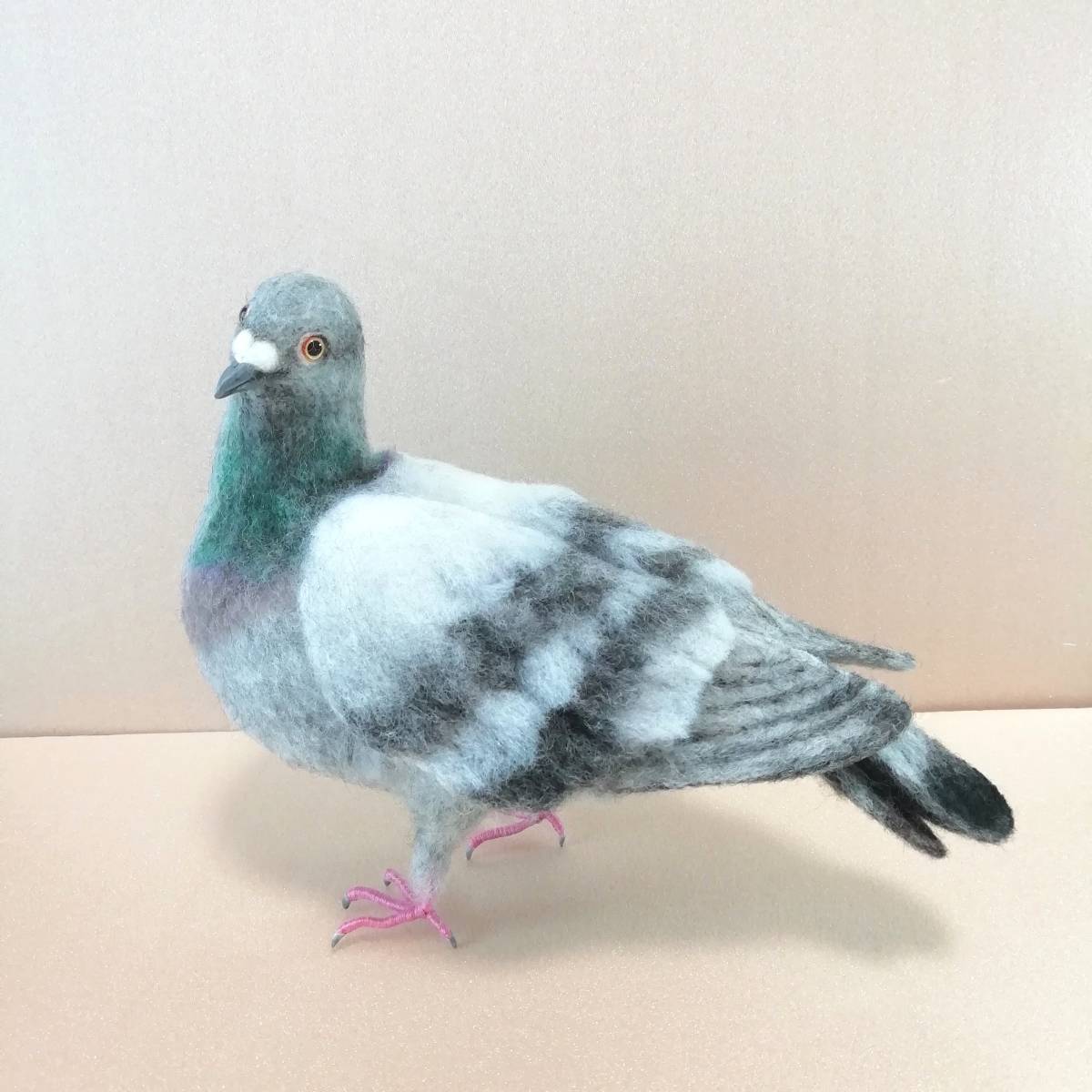 羊毛フェルト☆鳩☆ハト☆ドバト☆カワラバト☆平和の象徴☆鳥☆とり☆かわいい動物☆ハンドメイド_1