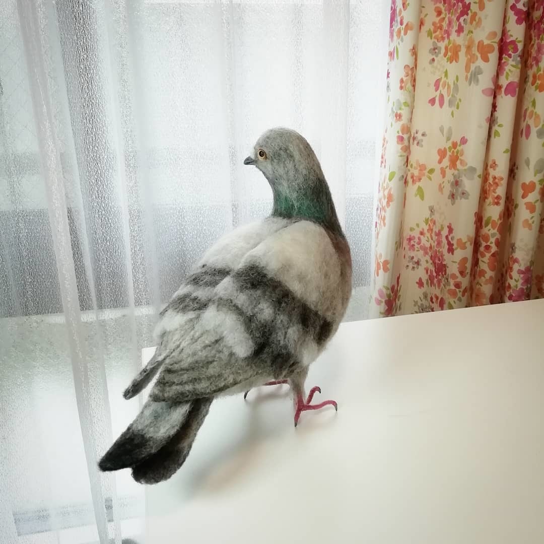 羊毛フェルト☆鳩☆ハト☆ドバト☆カワラバト☆平和の象徴☆鳥☆とり☆かわいい動物☆ハンドメイド_6