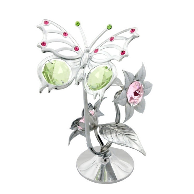 蝶 花 置物 2 スワロフスキー クリスタル 誕生日 プレゼント 女性 お祝い ギフト 記念日 置き物 置物 売買されたオークション情報 Yahooの商品情報をアーカイブ公開 オークファン Aucfan Com