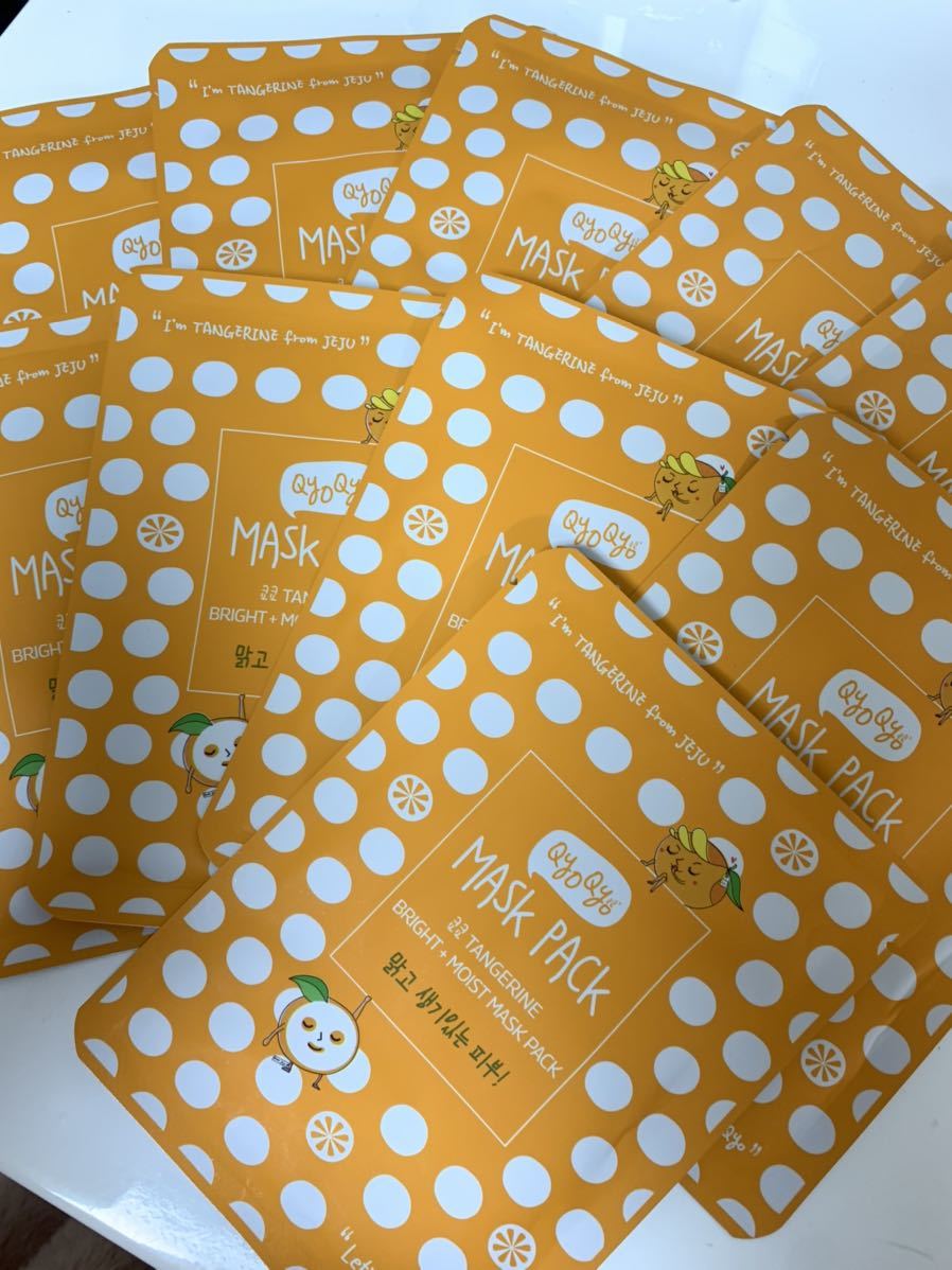 キョキョ　QyoQyo モイストパック　10枚セット　韓国コスメ　済州産　みかん_1