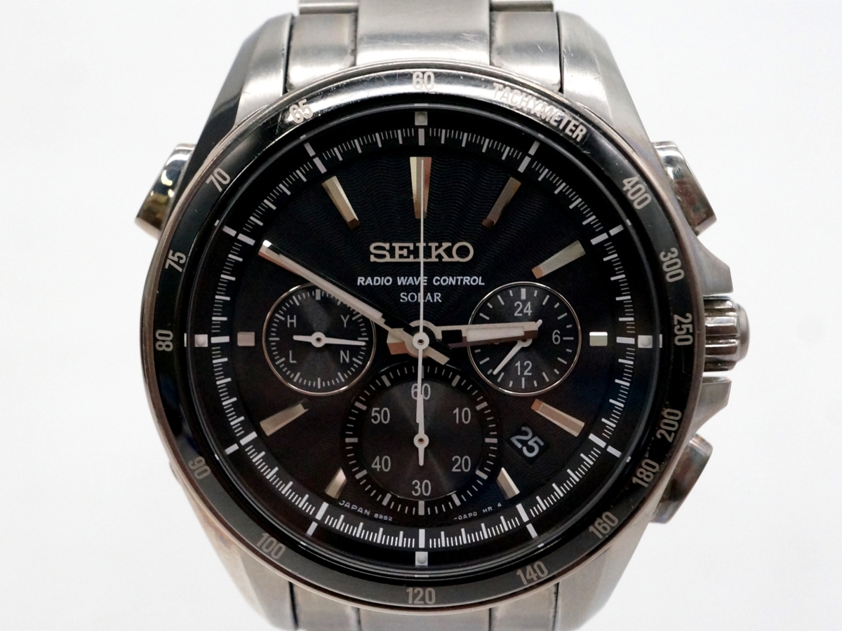 中古品】SEIKO(セイコー) 8B82-0AN0 ブライツ ソーラー電波 クロノ 