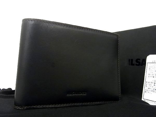1円 □美品□ JIL SANDER ジルサンダー ロゴ レザー シルバー金具 二  