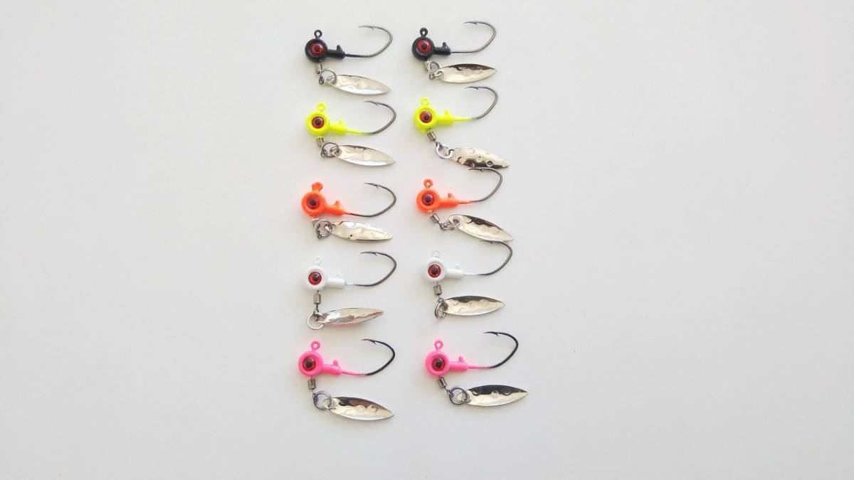 1円スタート ジグヘッド ブレード付き 2g 10本セット メバル シーバス 根魚 カマス メッキ スピンテールジグ 雪見堂 ソフトルアー 売買されたオークション情報 Yahooの商品情報をアーカイブ公開 オークファン Aucfan Com