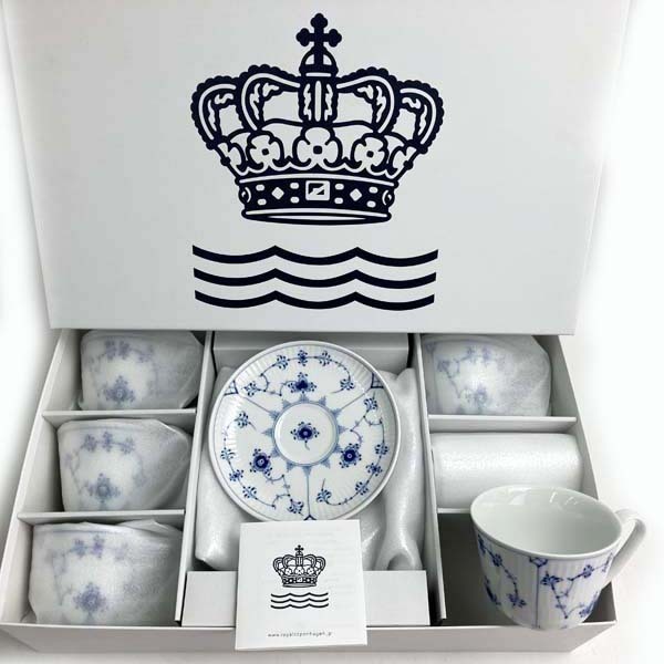 e)ロイヤルコペンハーゲン ROYAL COPENHAGEN ブルーフルーテッド 