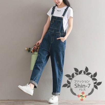 オーバーオール レディース オールインワン　サロペット ミドル オーバーオール レディース オールインワン　サロペット ミドル丈 デニム