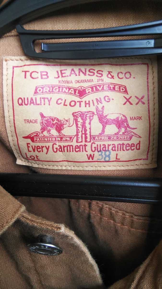TCB jeansTCBジーンズ50`s zimbabwe brown duck Jacketブラウンダックジャケット 2nd 50\u0027s TCB Jeans 50\u2019s \"Baggy Indigo