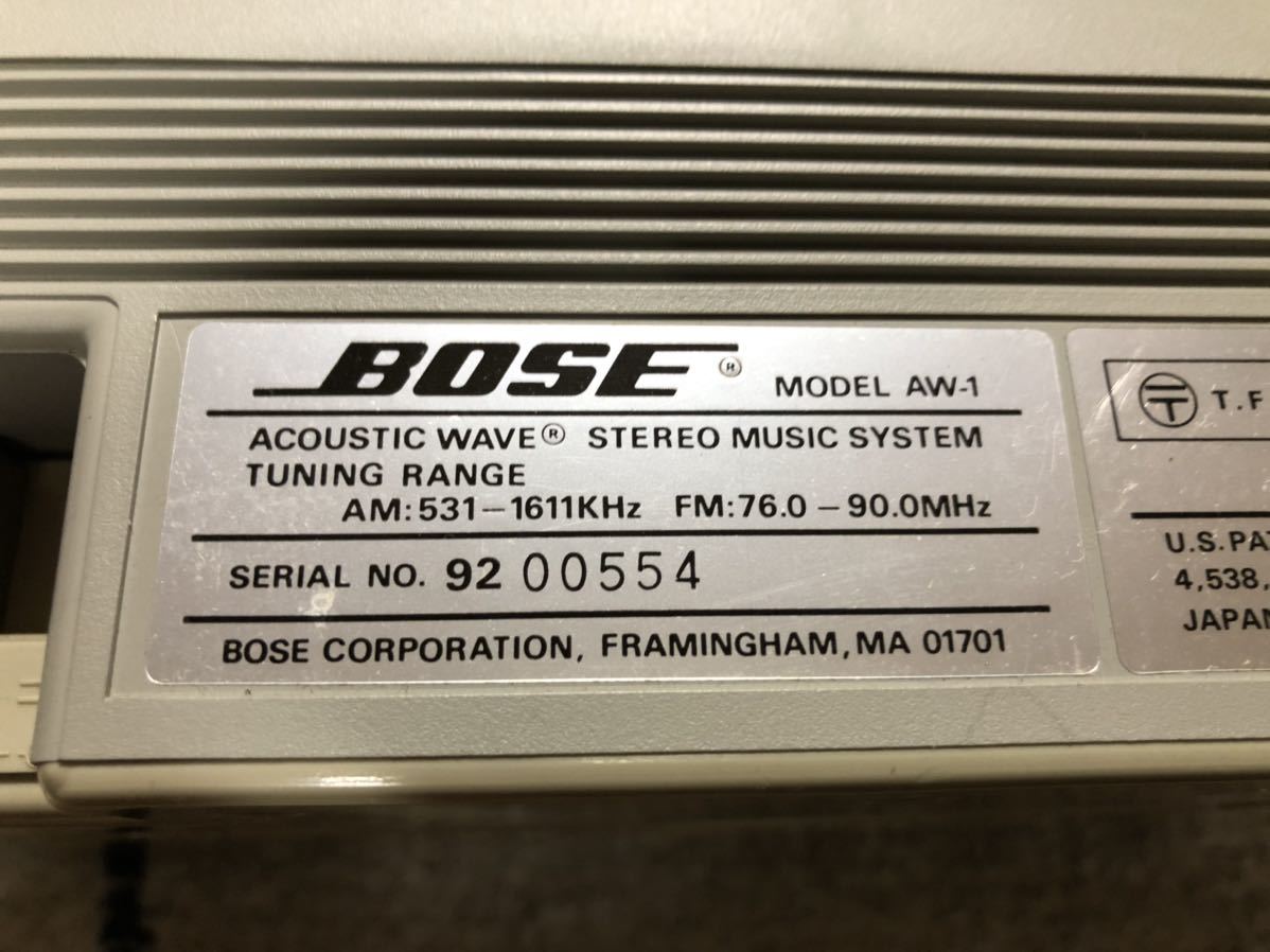 希少 BOSE ボーズAW-1 ラジカセ ラジオカセット完動品 希少 BOSE