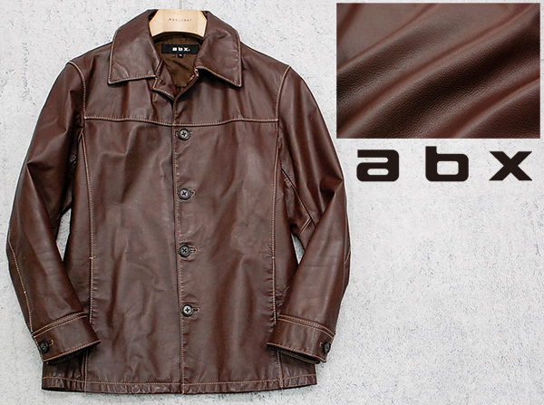 希少！定価7万円 エービーエックス abx 馬革 ホースハイド 大きめの襟 