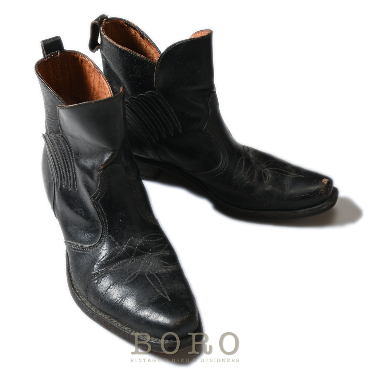 極希少 50s~ ACME BOOT ショート ウエスタン ブーツ US 8.5 ブラック