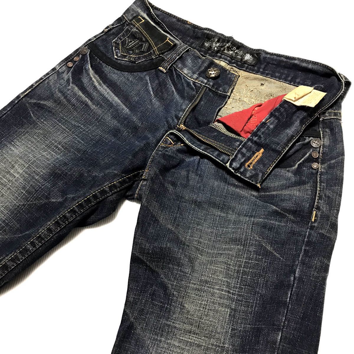 レッドペッパー RED PEPPER 濃紺 ストレート デニム パンツ ジーンズ 