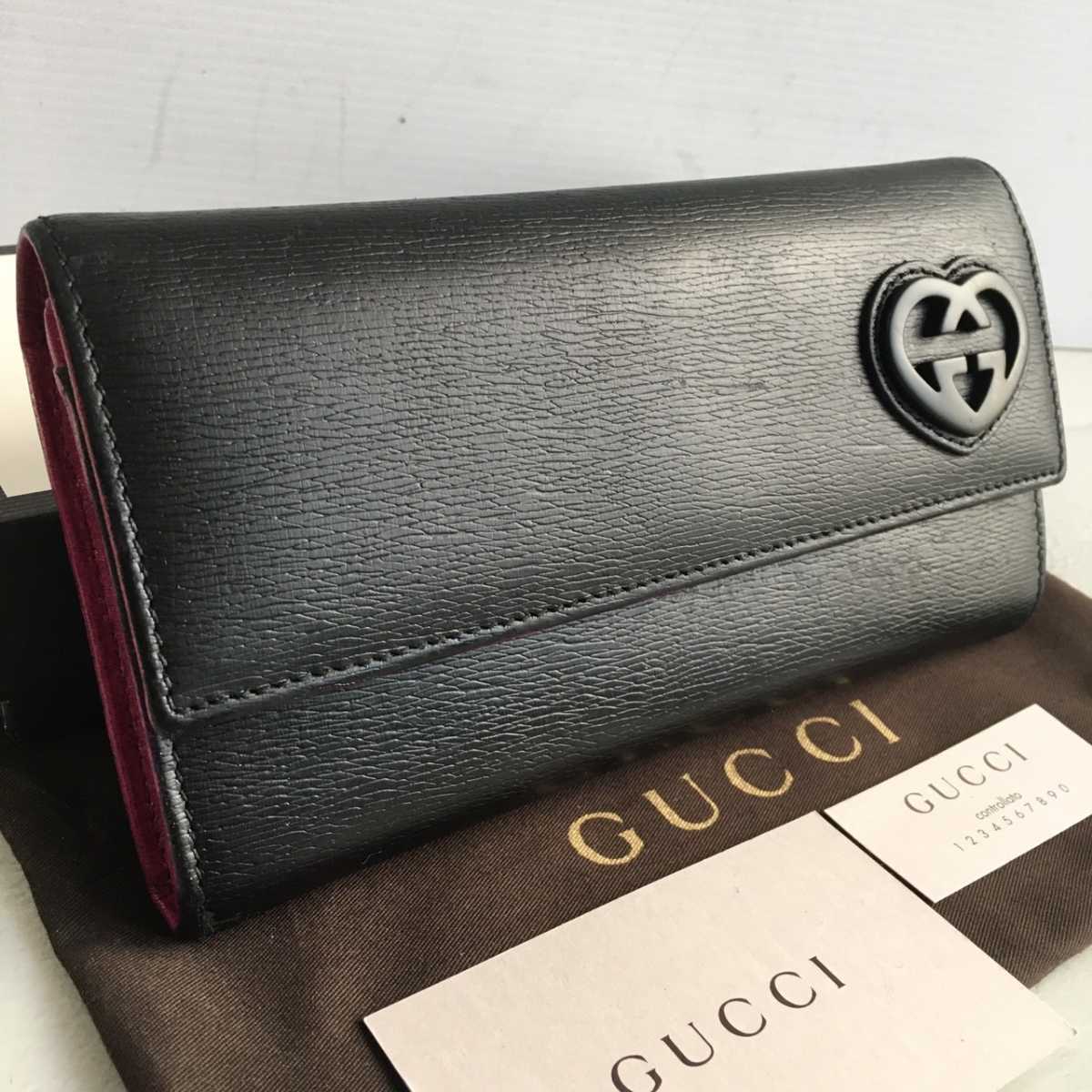 ★美品★１円スタート★グッチ★GG柄★シマレザー★折り財布★GUCCI★シリアルあり★長財布★
