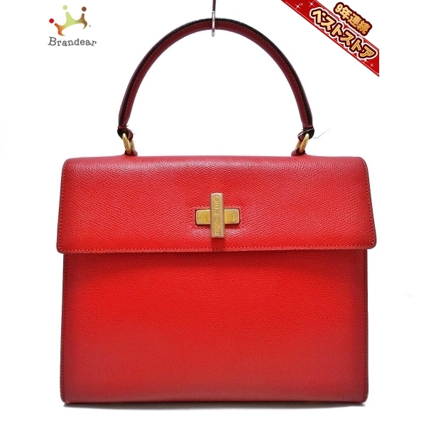 セリーヌ CELINE ハンドバッグ - レザー レッド バッグ CELINE