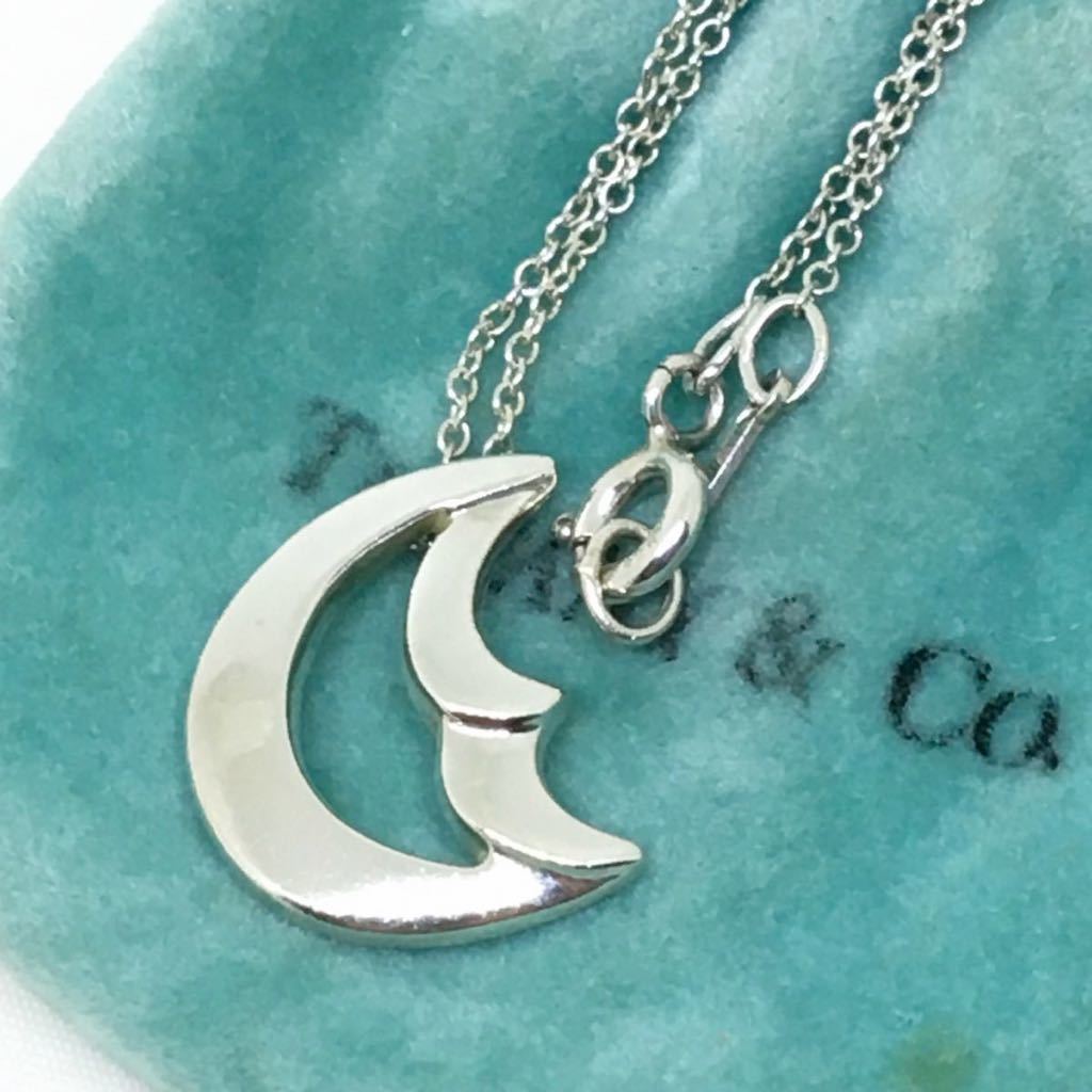 激安大特価，限定SALE 1円 ティファニー クレセント ムーン ネックレス T&CO シルバー SV 925 月 ペンダント tiffany moon silver necklace パロマピカソ(シルバー)｜売買されたオークション情報、yahooの商品情報をアーカイ ネックレス