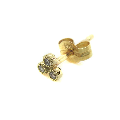 ピアス ピラミッド ダイヤモンド K18 - ALL Diamond ABOUT BASICS M