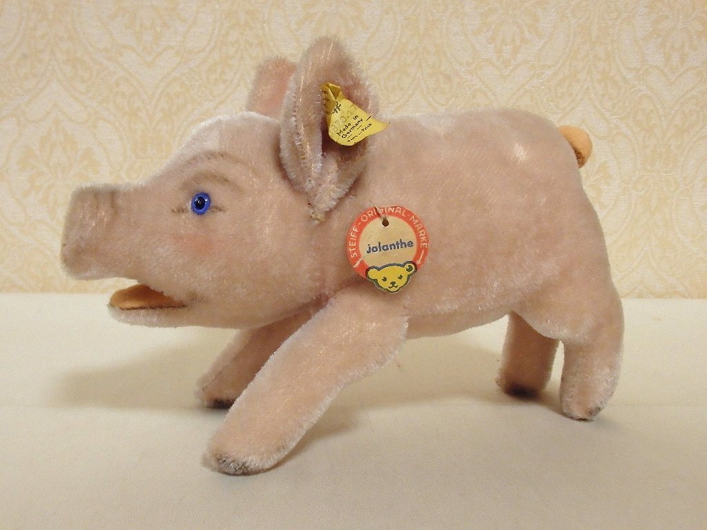 steiffシュタイフ/ ビンテージ・ブタのJolanthe / 15cm・ID完品 年代