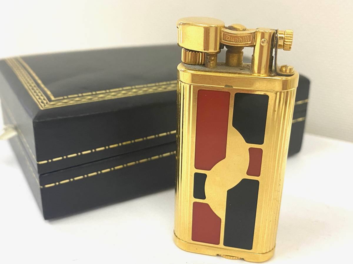 dunhill ダンヒル ガスライター ユニーク ハンマー ゴールド×ブラック 