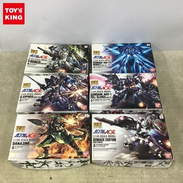 1円～ HG 1/144 ガンダムAGE-FX バースト、ガンダムAGE-1 フルグランサ 他
