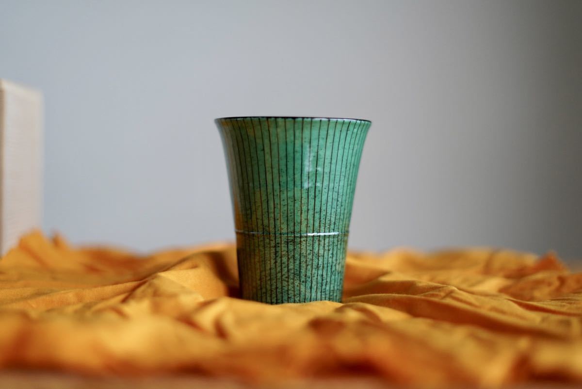 未使用織部 古織作 蓋付き煮物椀 5客セット 花柄 金彩 和食器