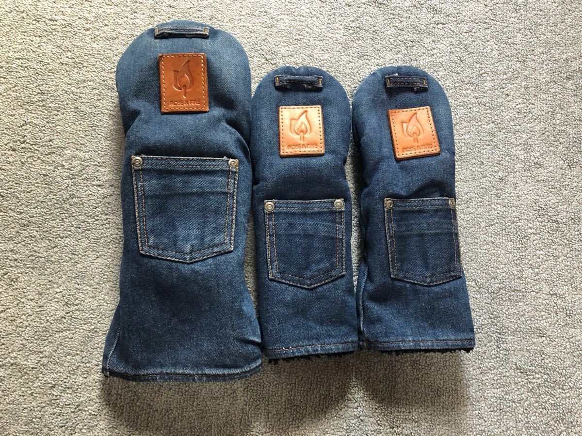 中古☆rose&fire ローズ&ファイア ヘッドカバー 3個セット☆｜用具