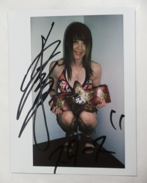 スターダム 岩谷麻優 限定 水着 直筆サイン入 ワイドチェキ② 直筆