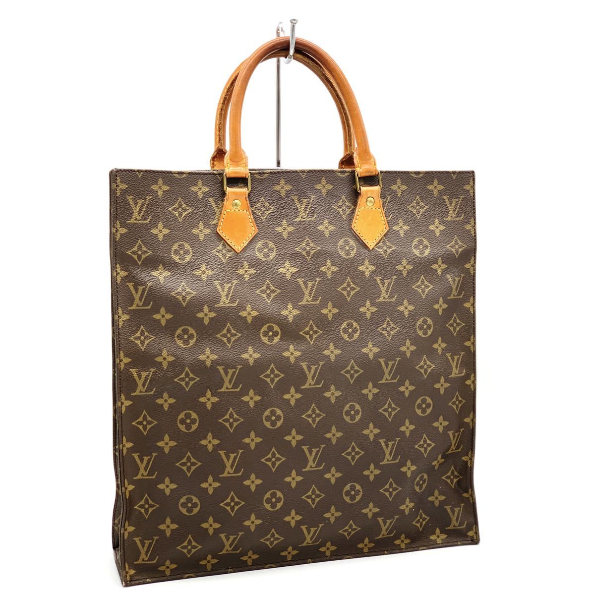 1円 美品 ベタなし LOUIS VUITTON ルイヴィトン モノグラム サックプラ トートバッグ ハンドバッグ M51140