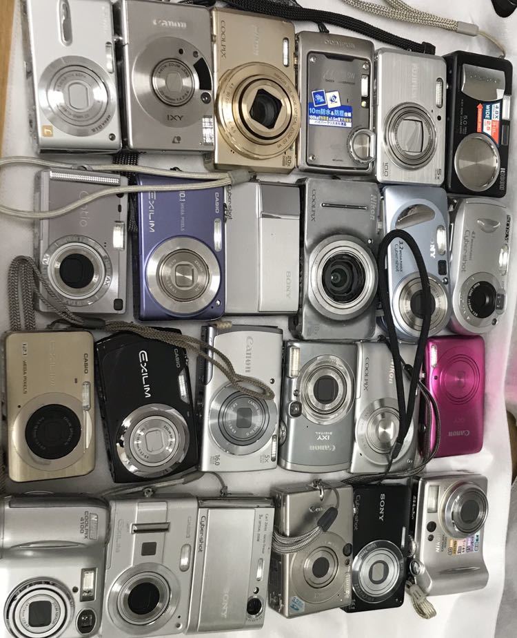 k*n様 静020 カメラ まとめ売り 16点 キャノン リコー パナソニック ジャンクデジカメ 24台 まとめ売り Canon Panasonic など カメラ 24個