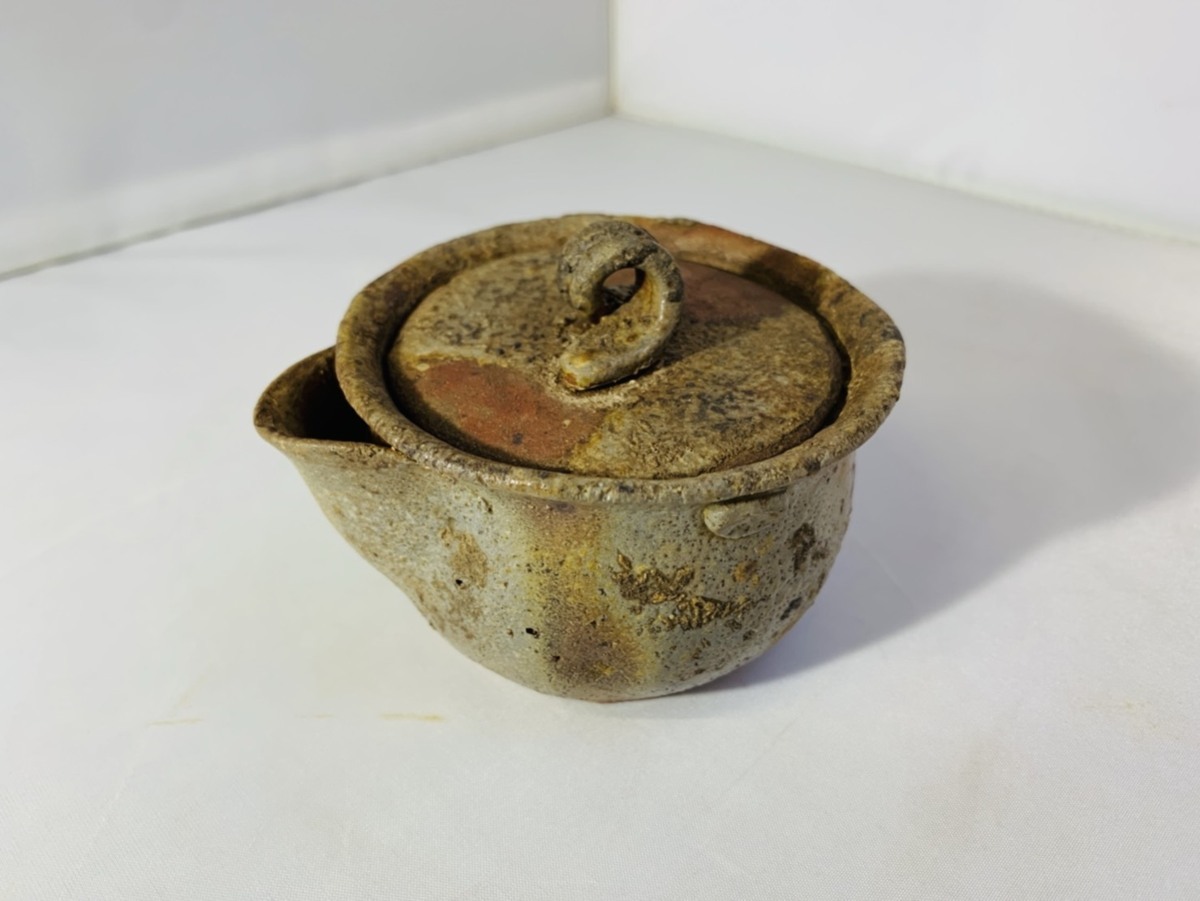 お買い得，2025】 【骨董】備前 柴岡香山 宝瓶 泡瓶 煎茶道具 茶道具 急須