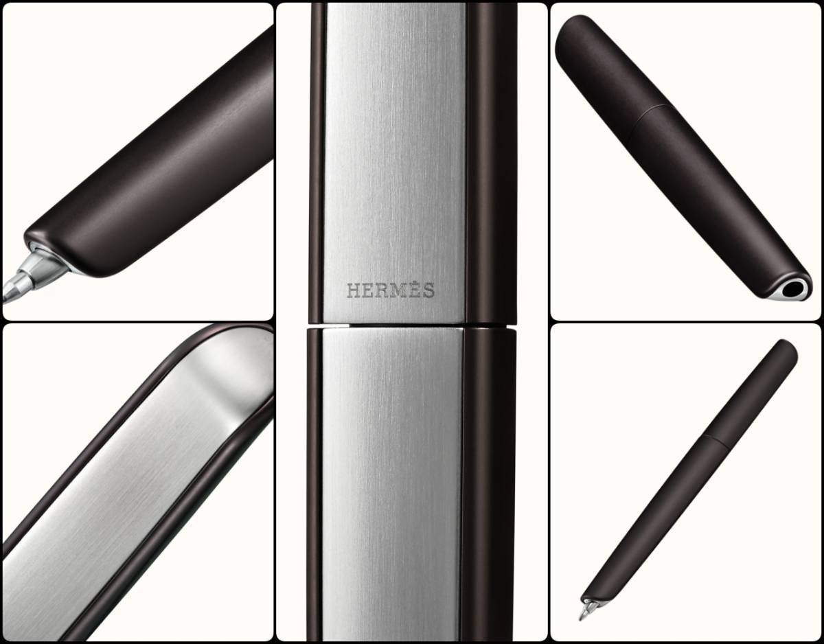 HERMES エルメス ボールペン ノーチラス(ブラック) シルバー 無垢