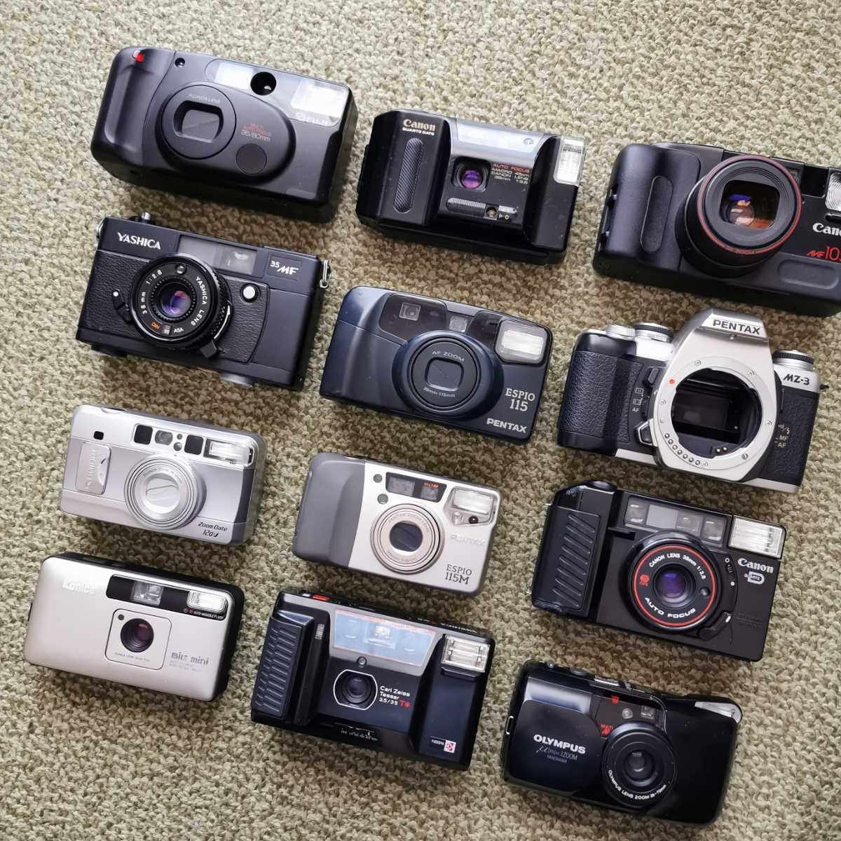 フィルムカメラ 12点まとめ ジャンク Yashica Konica Fujifilm Kyocera Canon OLYMPUS 大量 _1