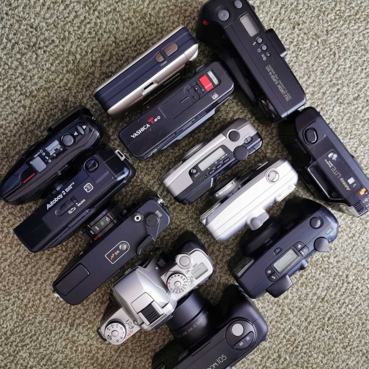 フィルムカメラ 12点まとめ ジャンク Yashica Konica Fujifilm Kyocera Canon OLYMPUS 大量 _2