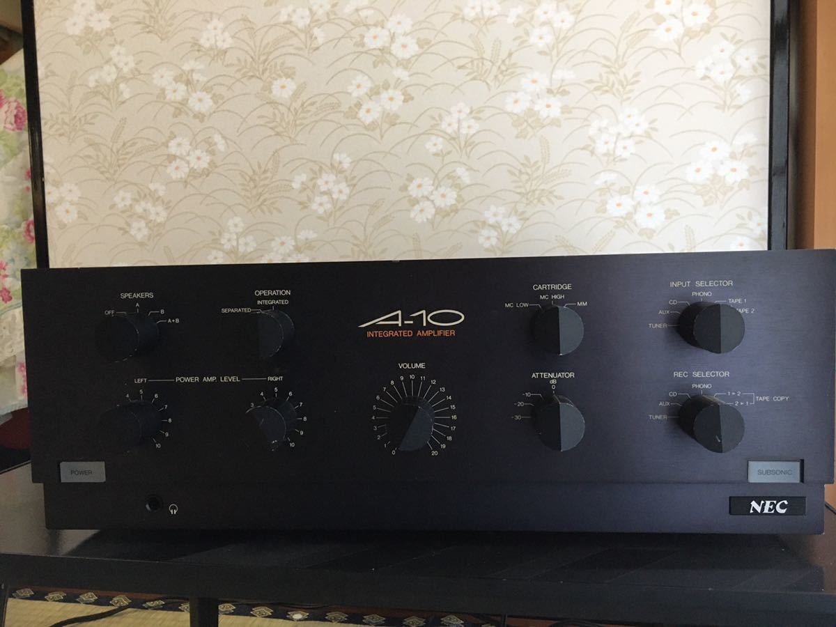 A-10 NEC プリメインアンプ 初代 ☆NEC オンライン 名機 A-10X