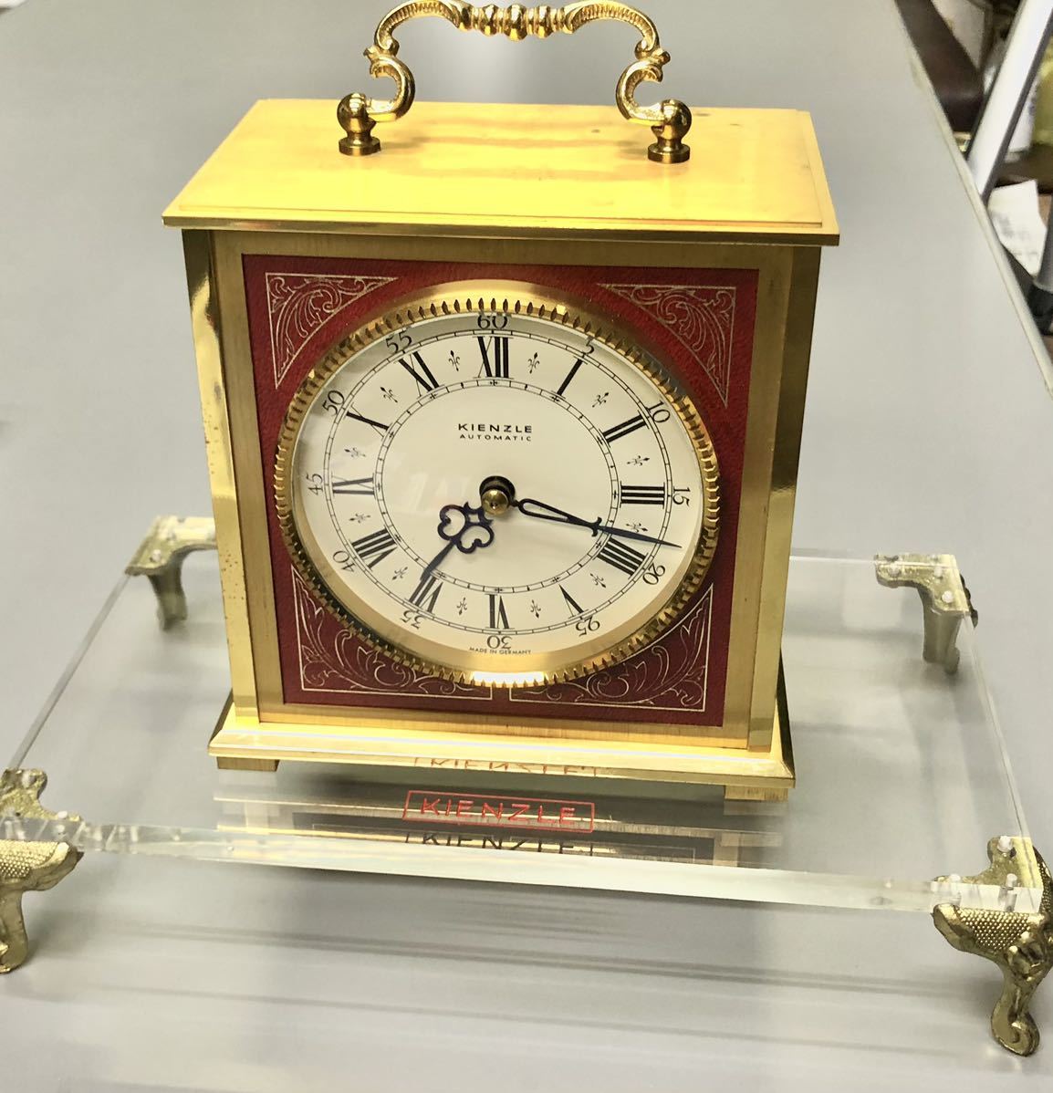 ドイツ ミッドセンチュリー レトロ KIENZLE 真鍮製の置き時計 KIENZLE