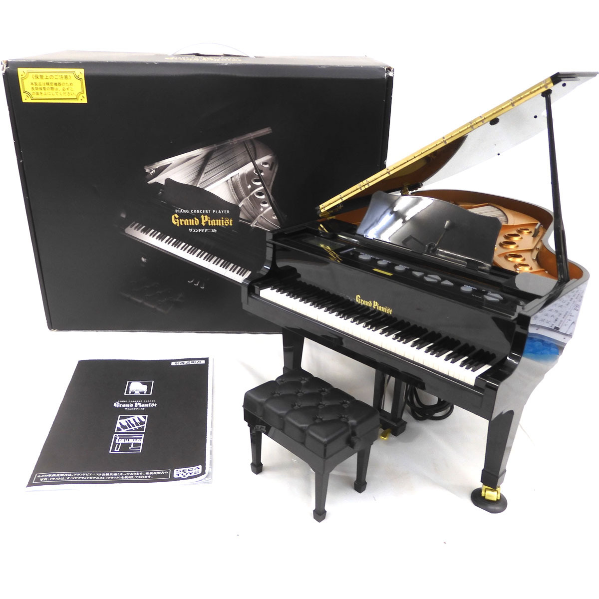 ACB-C3C228 セガトイズ グランドピアニスト 自動演奏 ミニチュア グランドピアノ 玩具 音楽 専用カートリッジ付属 中古品