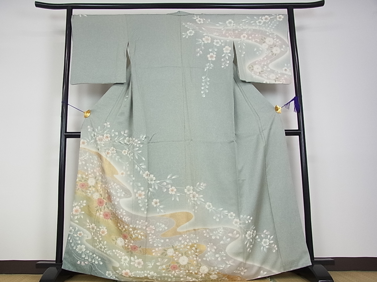 平和屋着物□訪問着 辻が花 絞り 暈し染 金彩 逸品m2335 【公式通販】