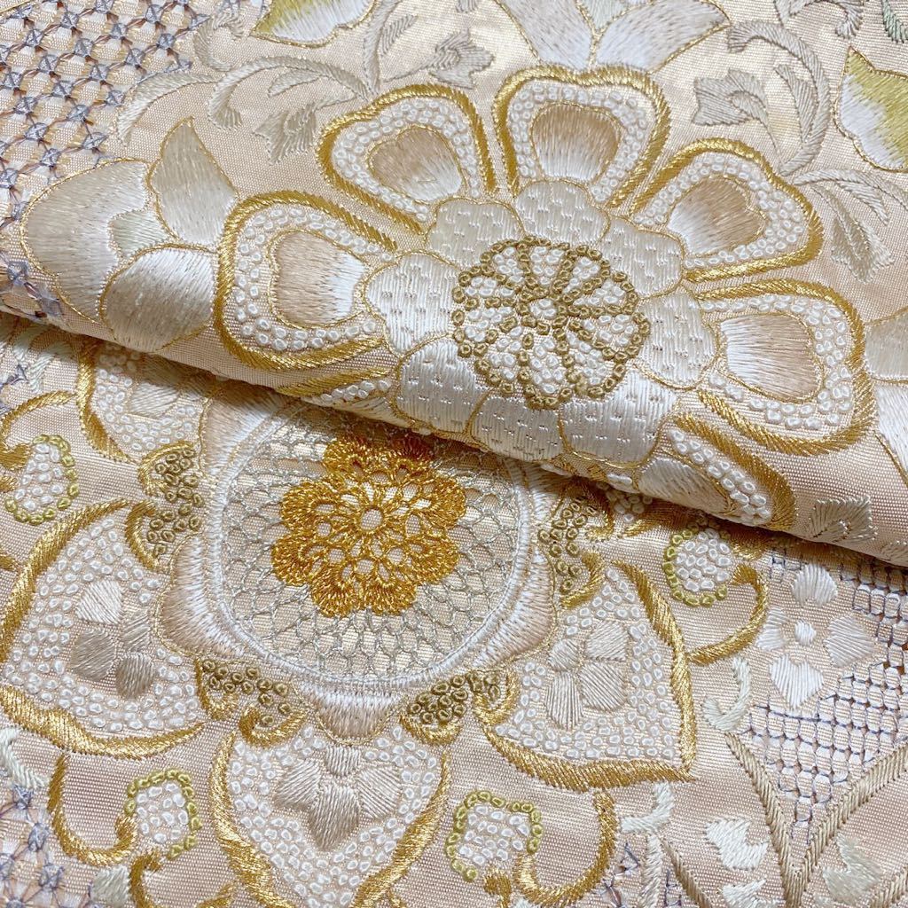 着物月花 総刺繍 蘇州刺繍 汕頭刺繍 金駒刺繍 引箔 艶やかな鳳凰文様の 