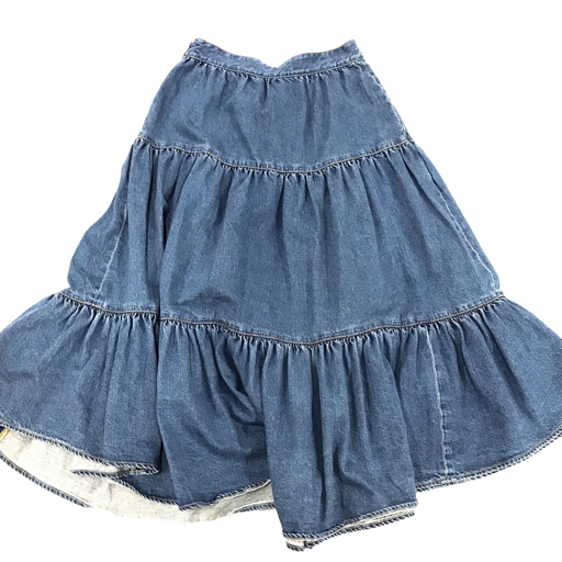 【新品】セリーヌ　デニムロングスカート セリーヌ サイズ 27 デニム ロングスカート フレア コットン 綿 100