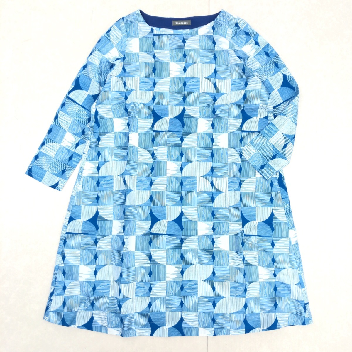 Finlayson フィンレイソン 北欧柄 ゆったり チュニック ワンピース M 青系 ブルー系 レディース 女性用 婦人 Mサイズ 売買されたオークション情報 Yahooの商品情報をアーカイブ公開 オークファン Aucfan Com