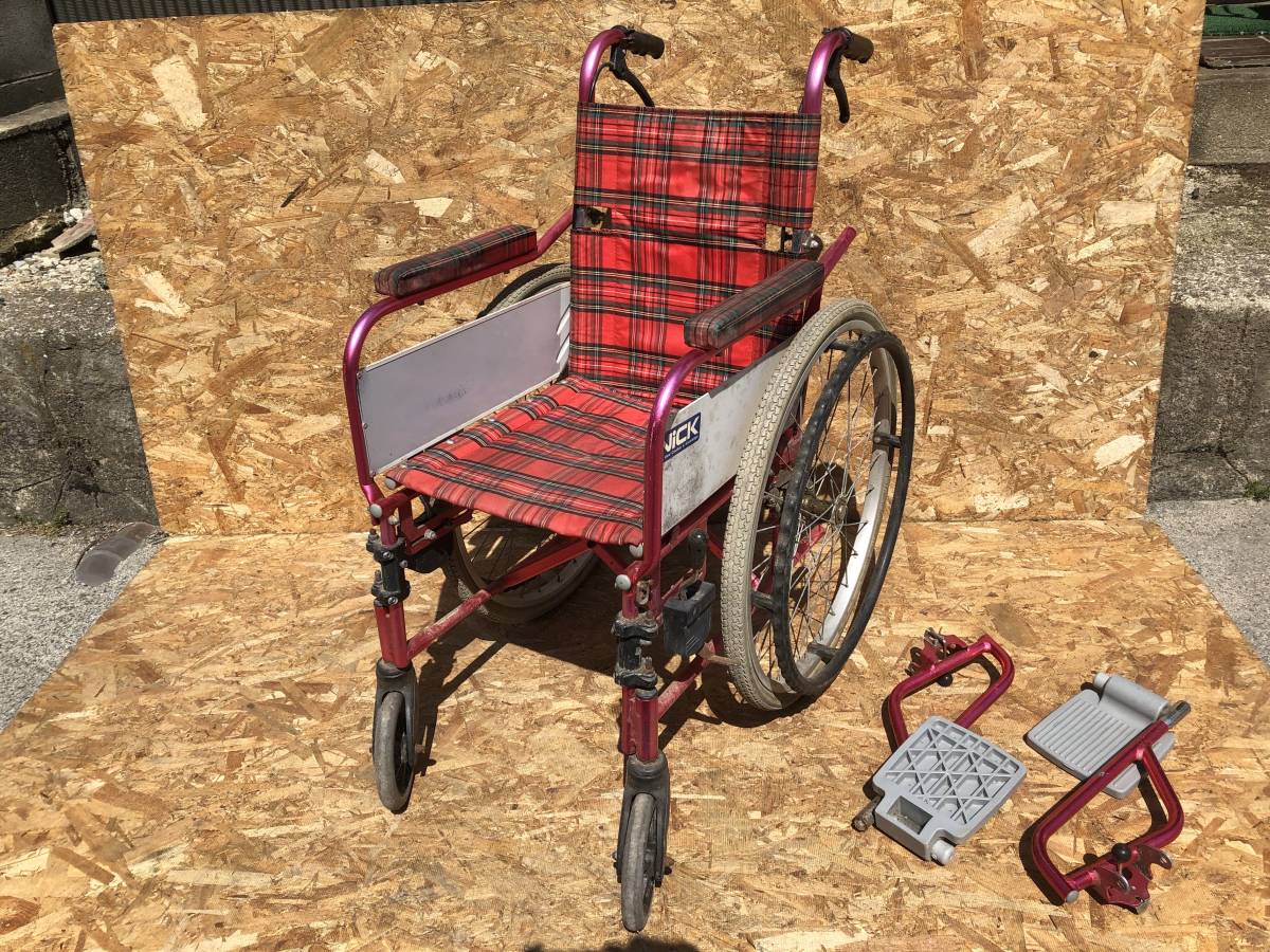 B13 1円スタート 車椅子 介助式 車いす 軽量アルミ折りたたみ レッドチェック柄 コンパクト 介護用品 パンク 福岡発 直接引き取り歓迎 自走用 売買されたオークション情報 Yahooの商品情報をアーカイブ公開 オークファン Aucfan Com