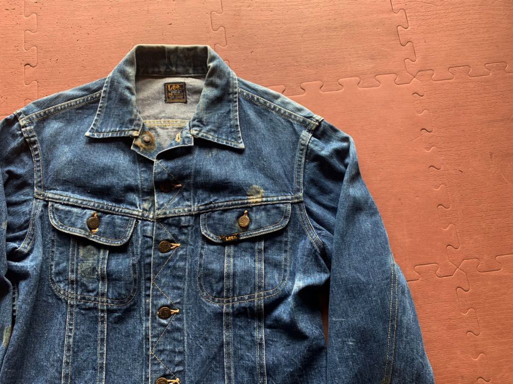 70s ビンテージ Lee 101J 黒タグ USA製 MR デニムジャケット 