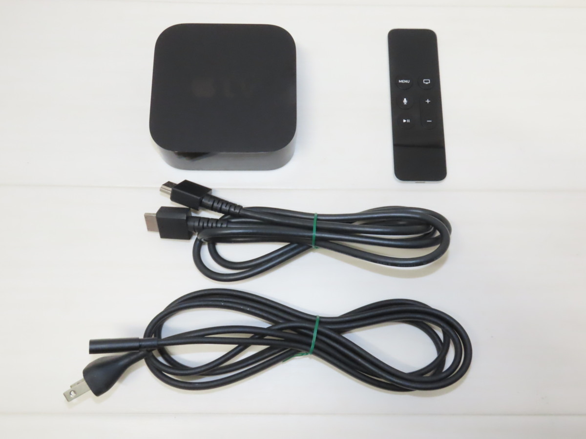 ☆Apple アップル TV 32GB A1625 第4世代 MGY52J/A リモコン・HDMIケーブル・電源ケーブル付 動作確認済 USED☆