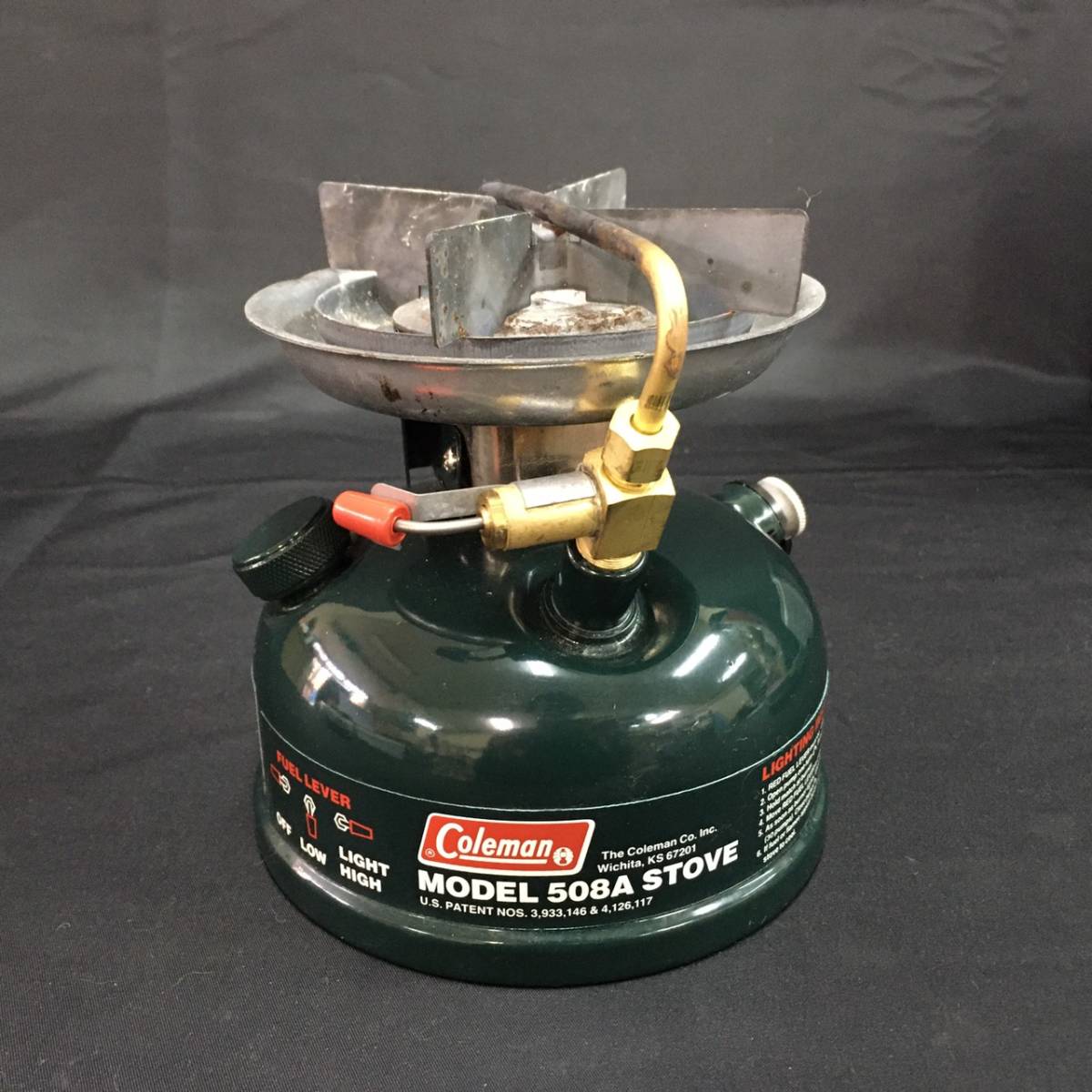 G06b31i Coleman コールマン Model 508a ガソリン シングル バーナー ストーブ 93年3月 製造 キャンプ アウトドア ガソリン 売買されたオークション情報 Yahooの商品情報をアーカイブ公開 オークファン Aucfan Com