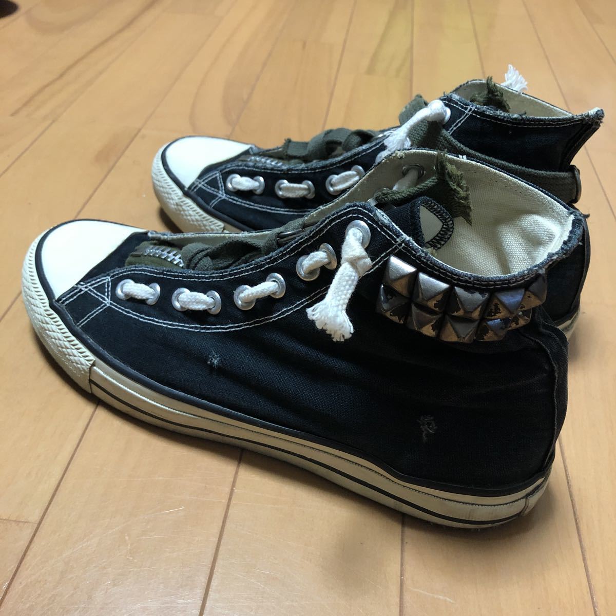 UNDER COVER damage スタッズスニーカー オールスター型 Black size M 
