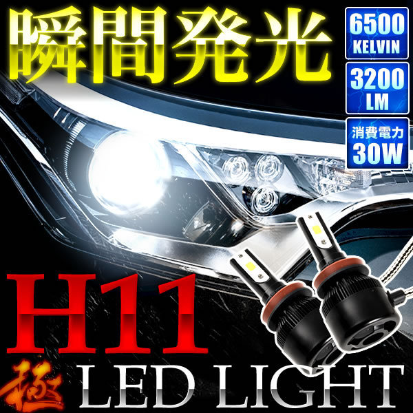 E51 エルグランドライダー 極 H11 LED フォグ 12V 30W 3200LM 6500K エルグランド LED フォグランプ 瞬間起動 フル 前期