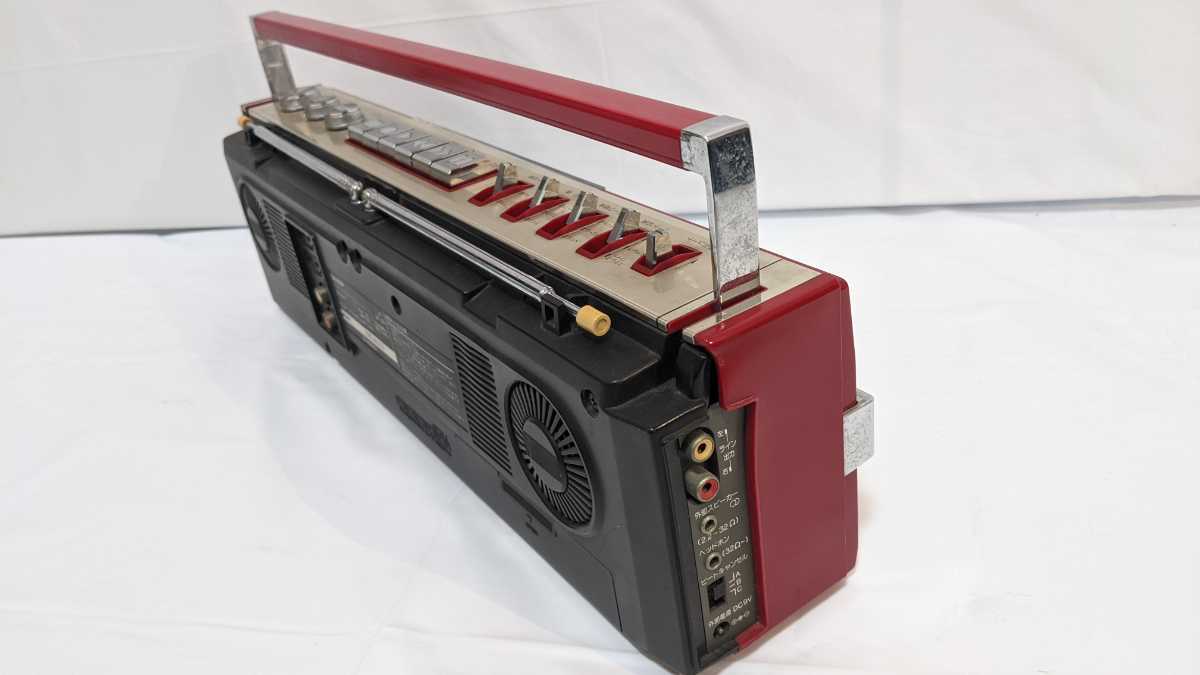 SHARP QT-7R シャープ ラジカセ レッド 昭和レトロ QT7-DX オーディオ