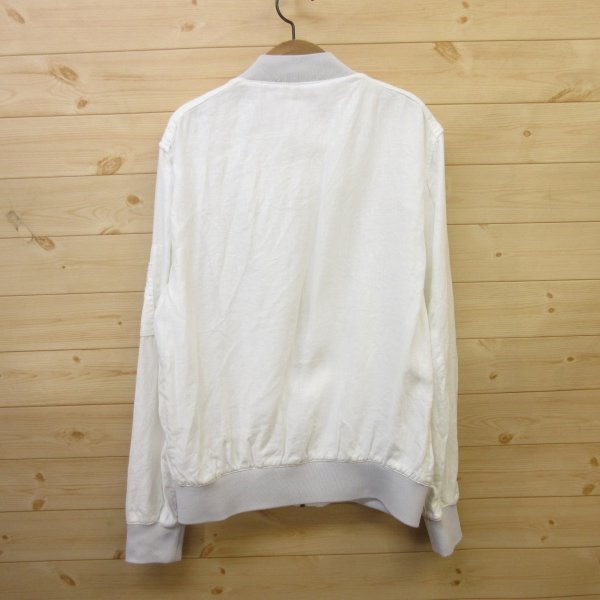 ◎ZARA MAN ザラマン◇MA-1 薄手ジャケット リネン素材◇メンズ 白 US 