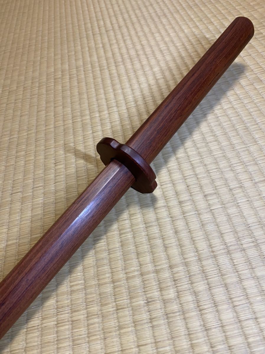 縞紫檀木刀　希少　101.5cm 750g 鍔セット　　　　　　　　　　　　模造刀_4